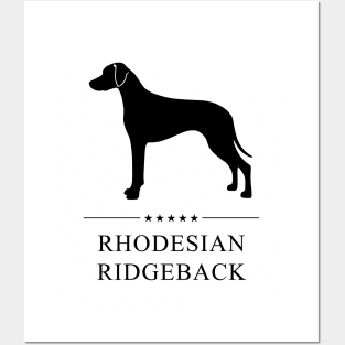 Rhodesian Ridgeback Black Silhouette Posters and Art